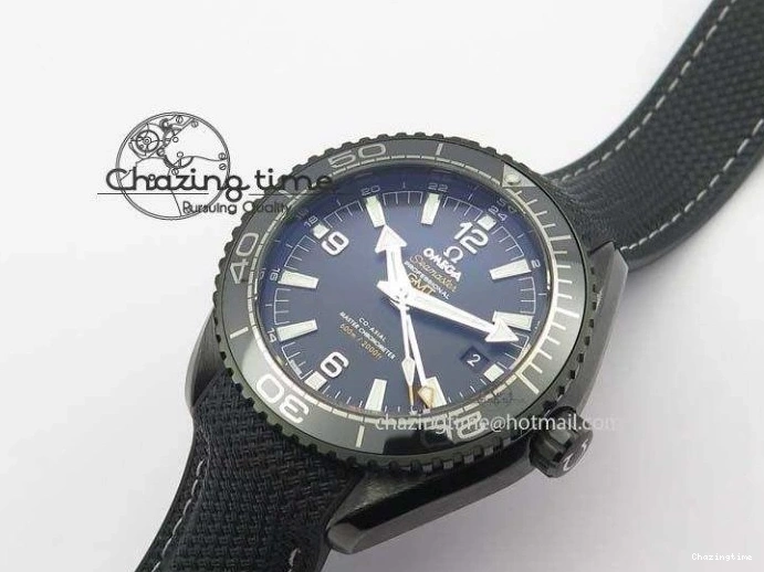 0407 Planet Ocean 45mm Real Ceramic BP-Maker Best Edition Black Dial On Nylon Rubber Strap A TopPick 8185